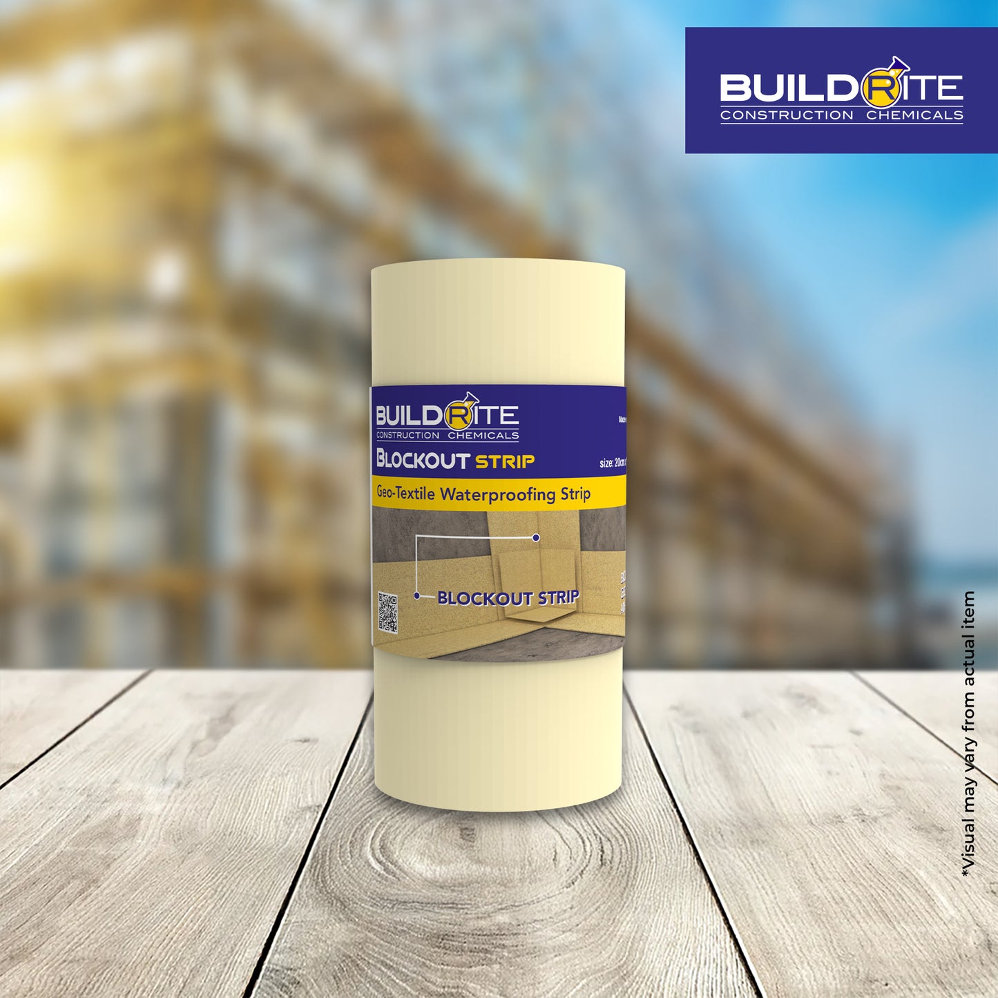 BUILDRITE BLOCKOUT STRIP 20CM x 10M ROLL - Geo-Textile Waterproofing Strip