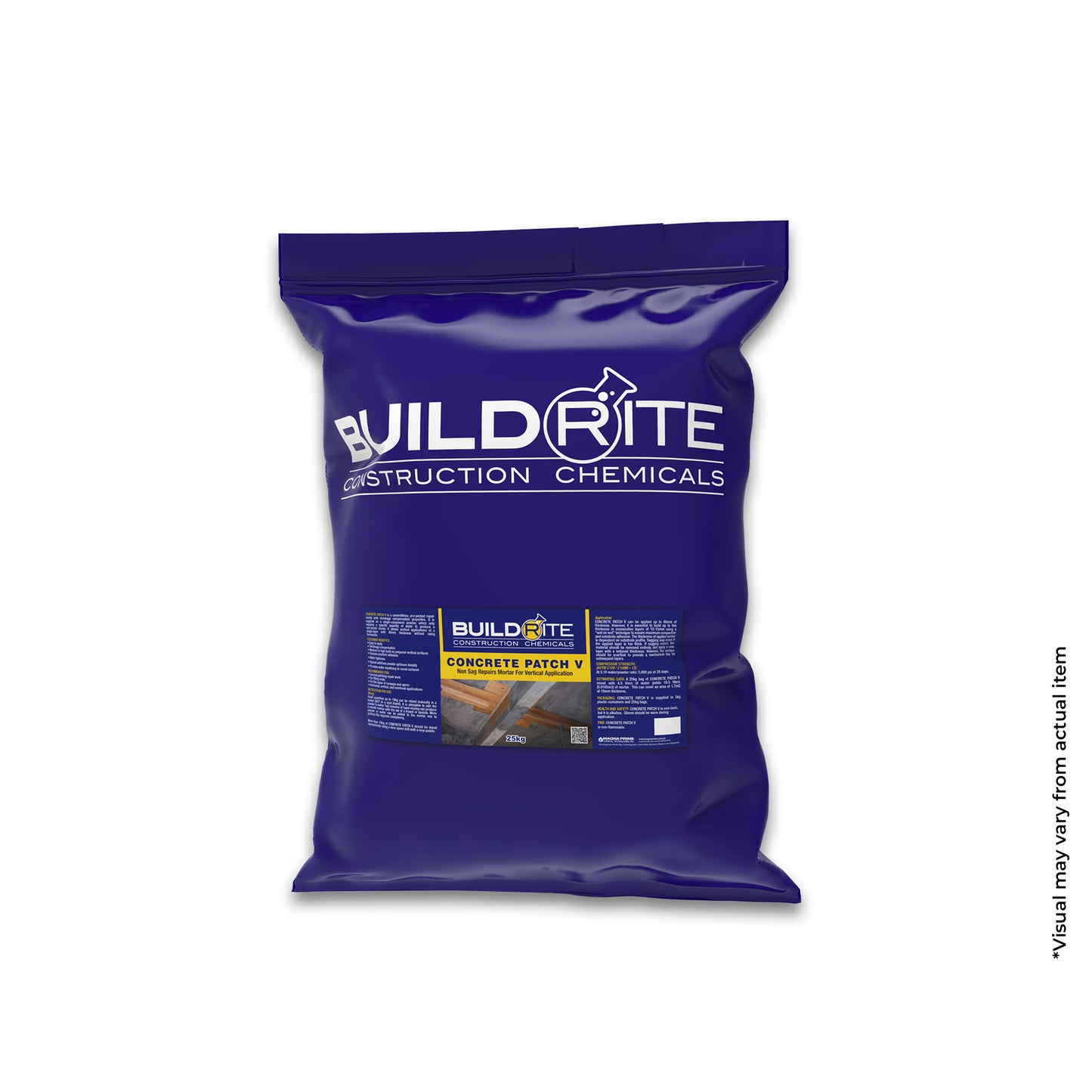 BUILDRITE CONCRETE PATCH V 25KG - Non-sag Repair Mortar for Vertical Application