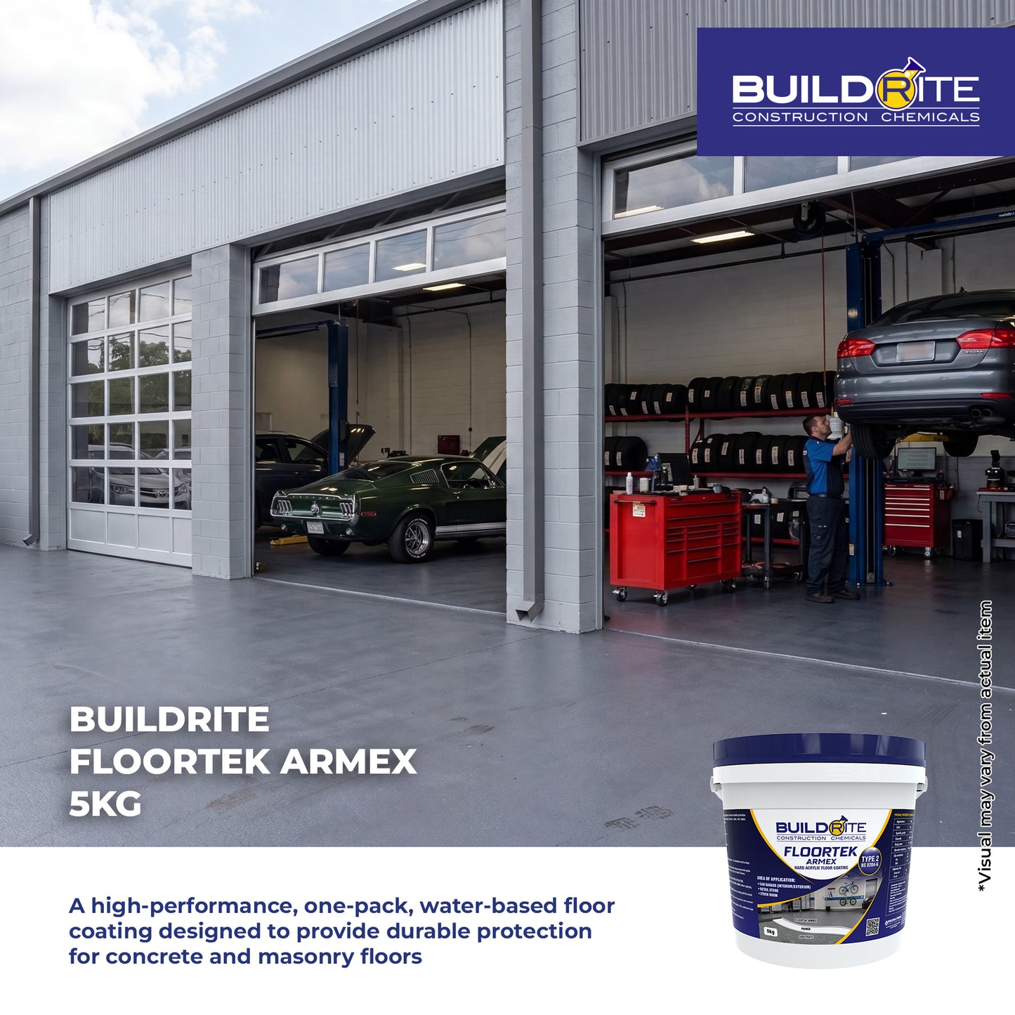 BUILDRITE FLOORTEK ARMEX - Water-Based UV Resistant Floor Coating