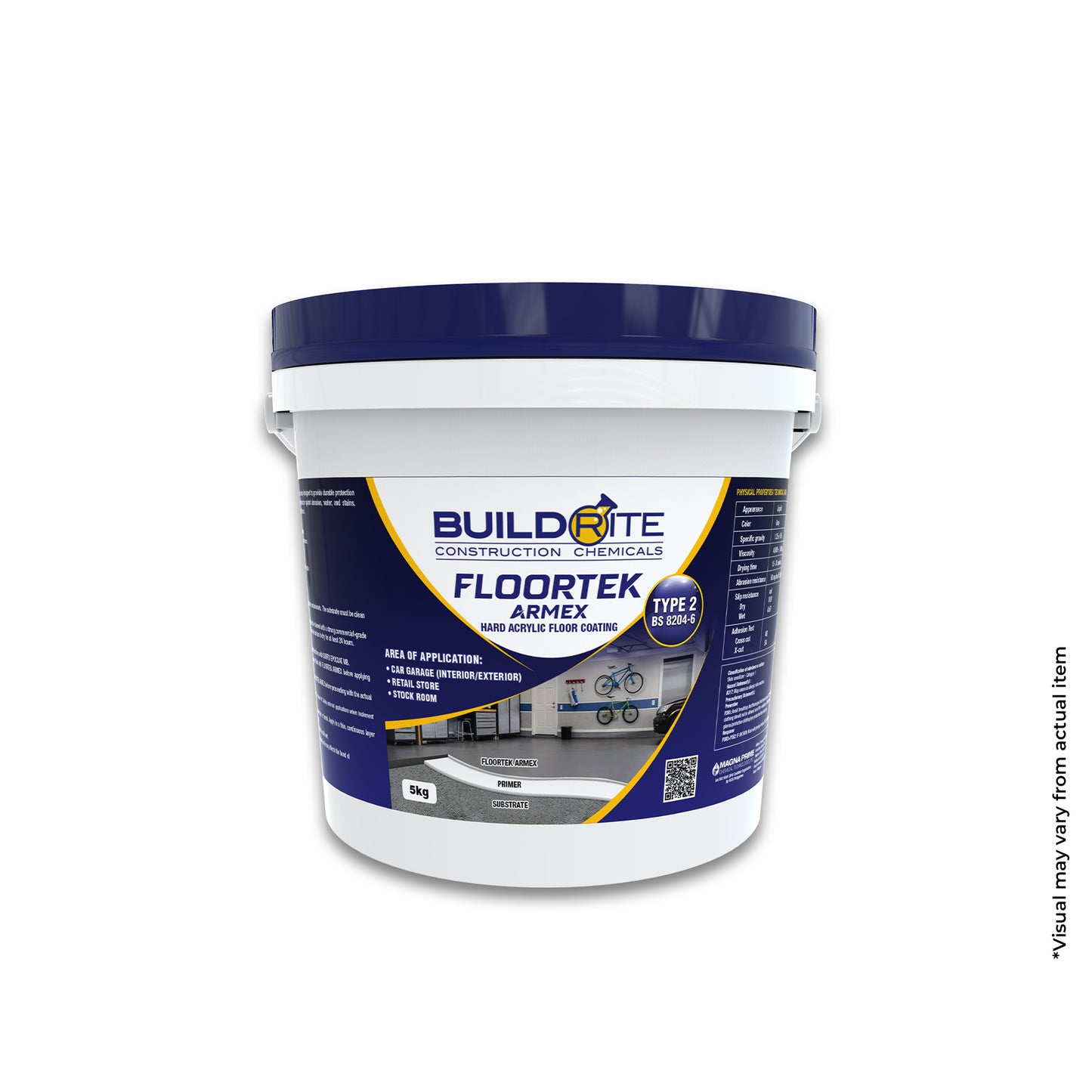 BUILDRITE FLOORTEK ARMEX 5KG - Water-Based UV Resistant Floor Coating