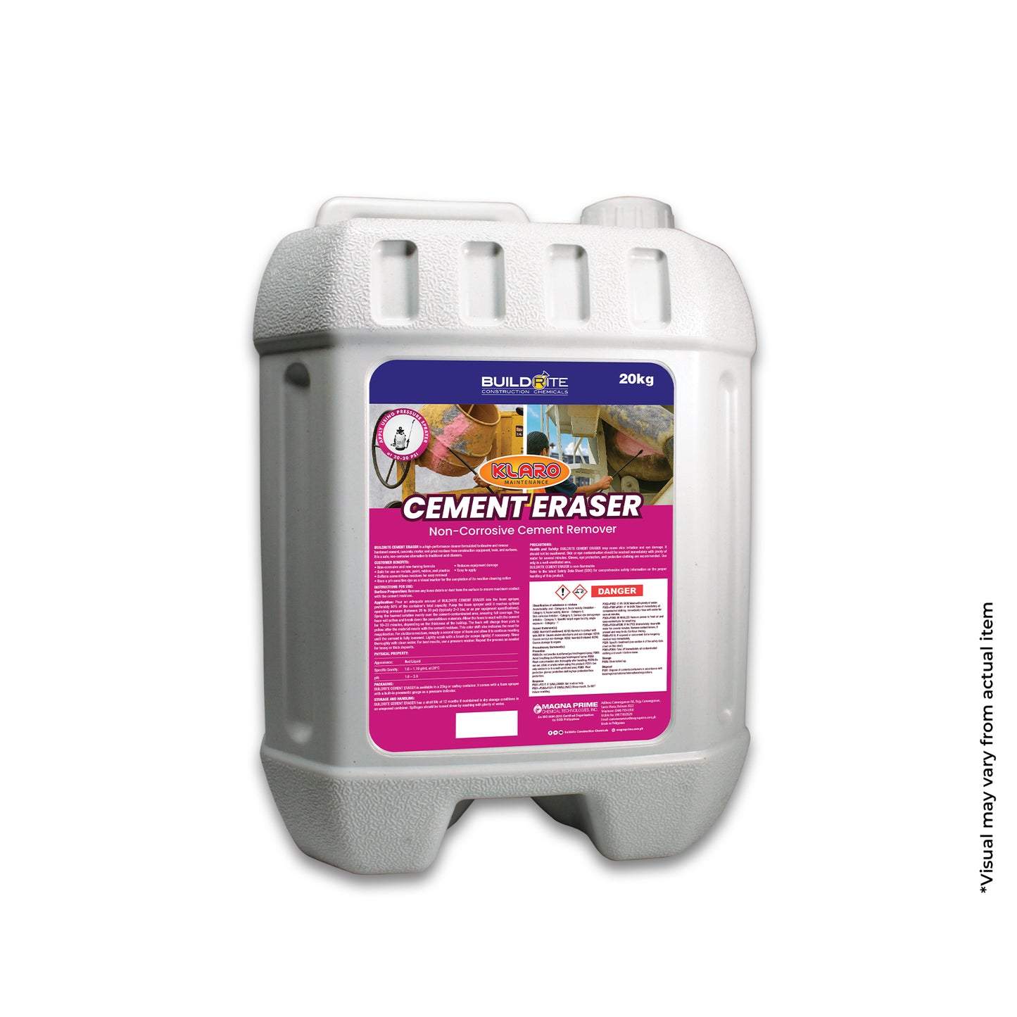BUILDRITE KLARO CEMENT ERASER - Non-Corrosive Cement Remover