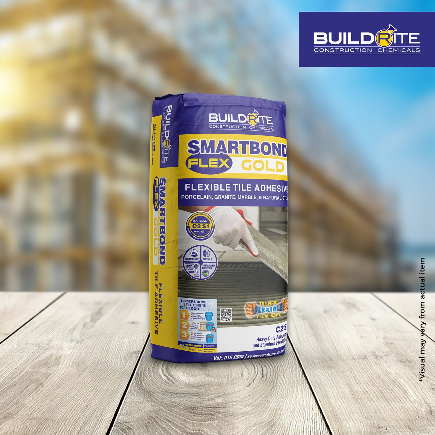 BUILDRITE SMARTBOND FLEX GOLD - C2S1 Flexible Tile Adhesive