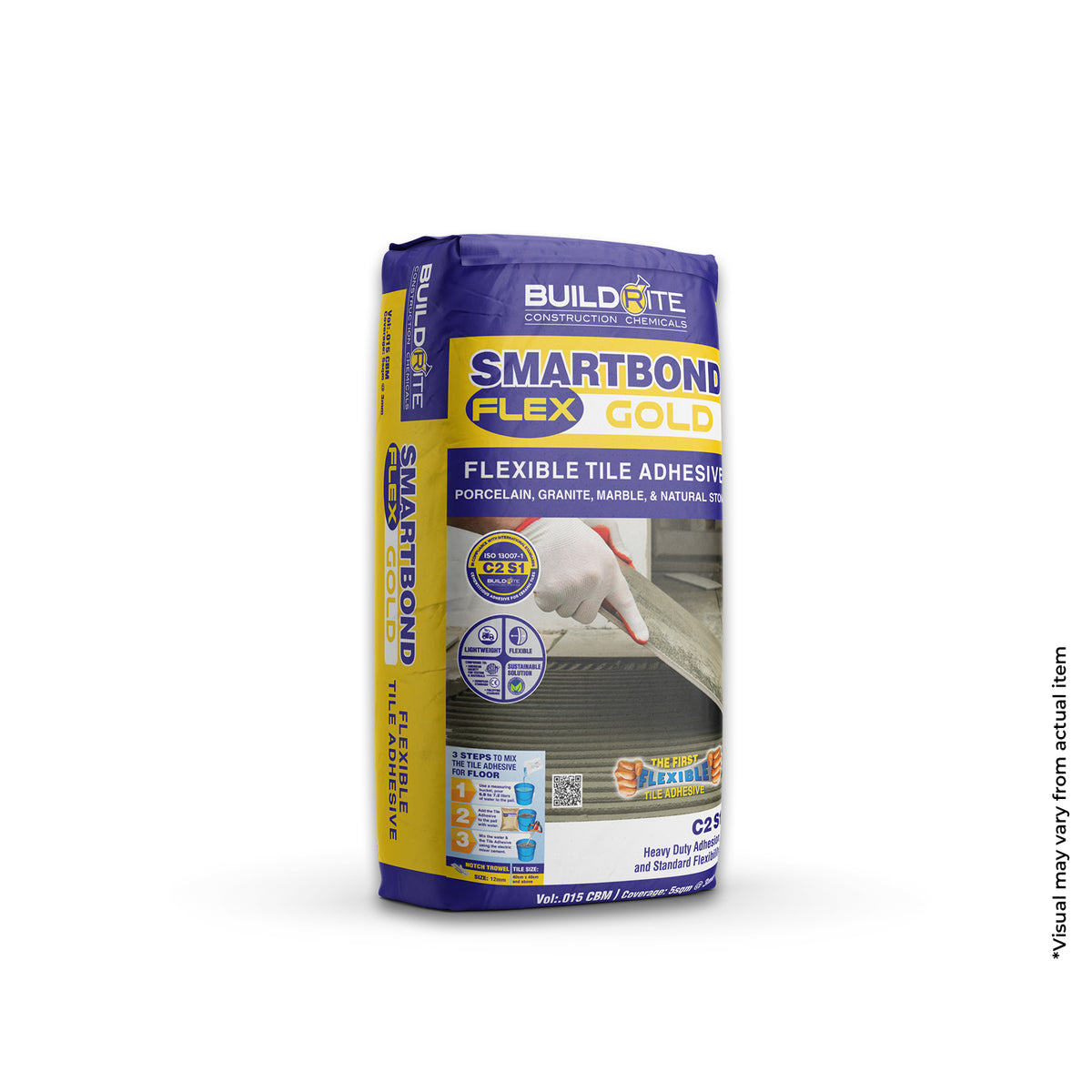 BUILDRITE SMARTBOND FLEX GOLD - C2S1 Flexible Tile Adhesive