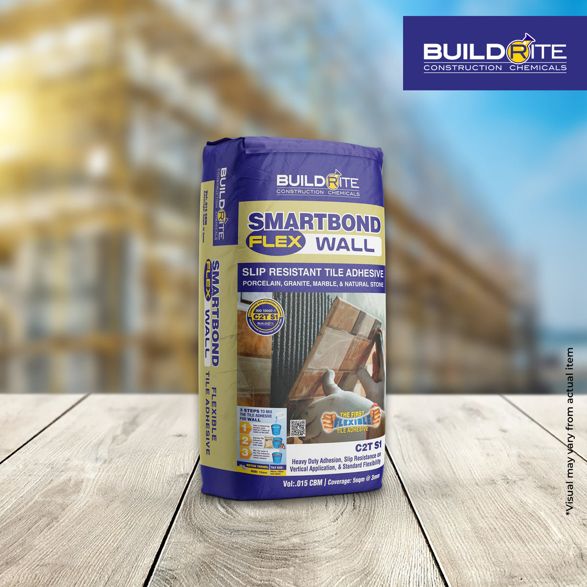 BUILDRITE SMARTBOND FLEX WALL C2TS1 - Slip Resistant Tile Adhesive