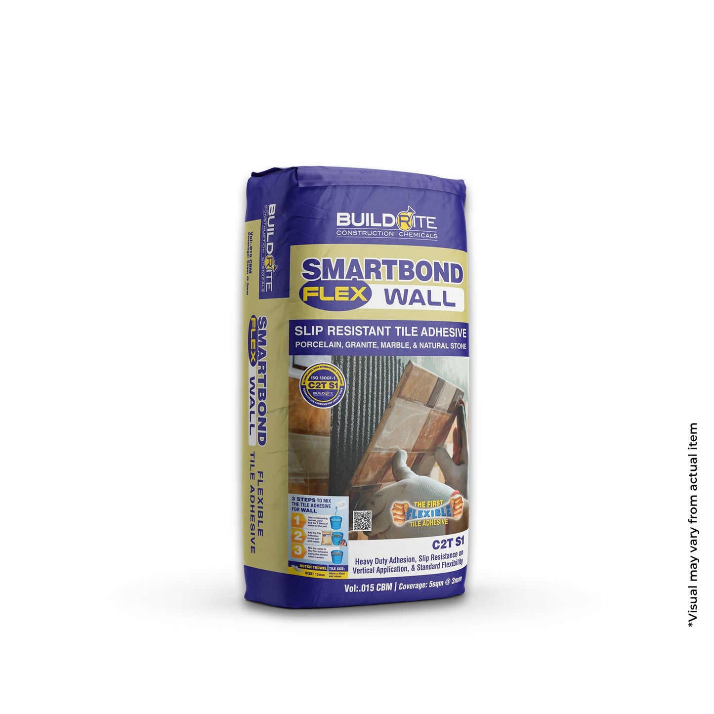 BUILDRITE SMARTBOND FLEX WALL C2TS1 0.015CBM - Slip Resistant Tile Adhesive