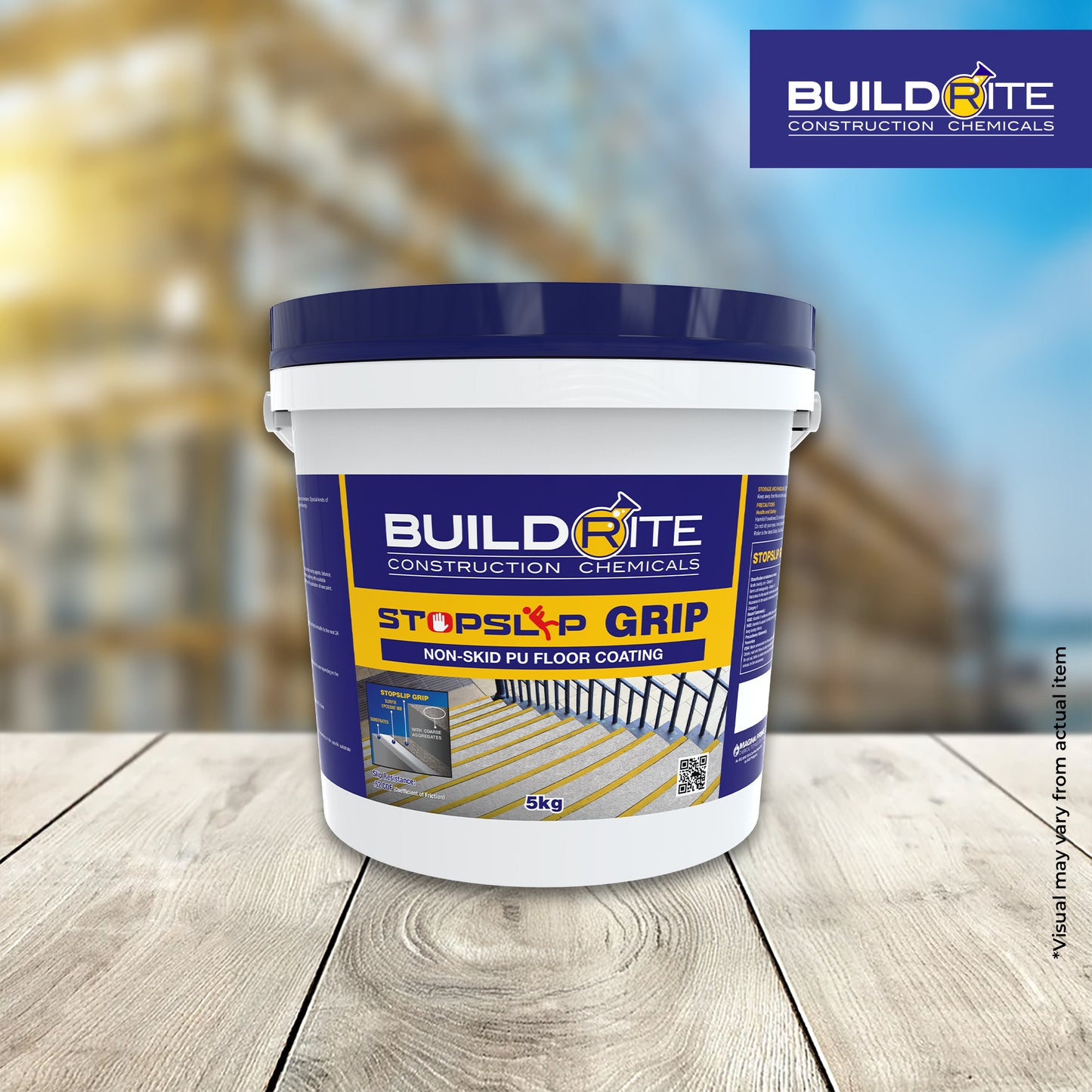 BUILDRITE STOPSLIP GRIP GRAY 5KG GALLON - Non-Skid PU Floor Coating