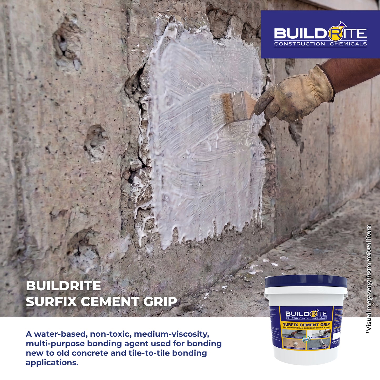 BUILDRITE SURFIX CEMENT GRIP - Acrylic Based Bonding Agent