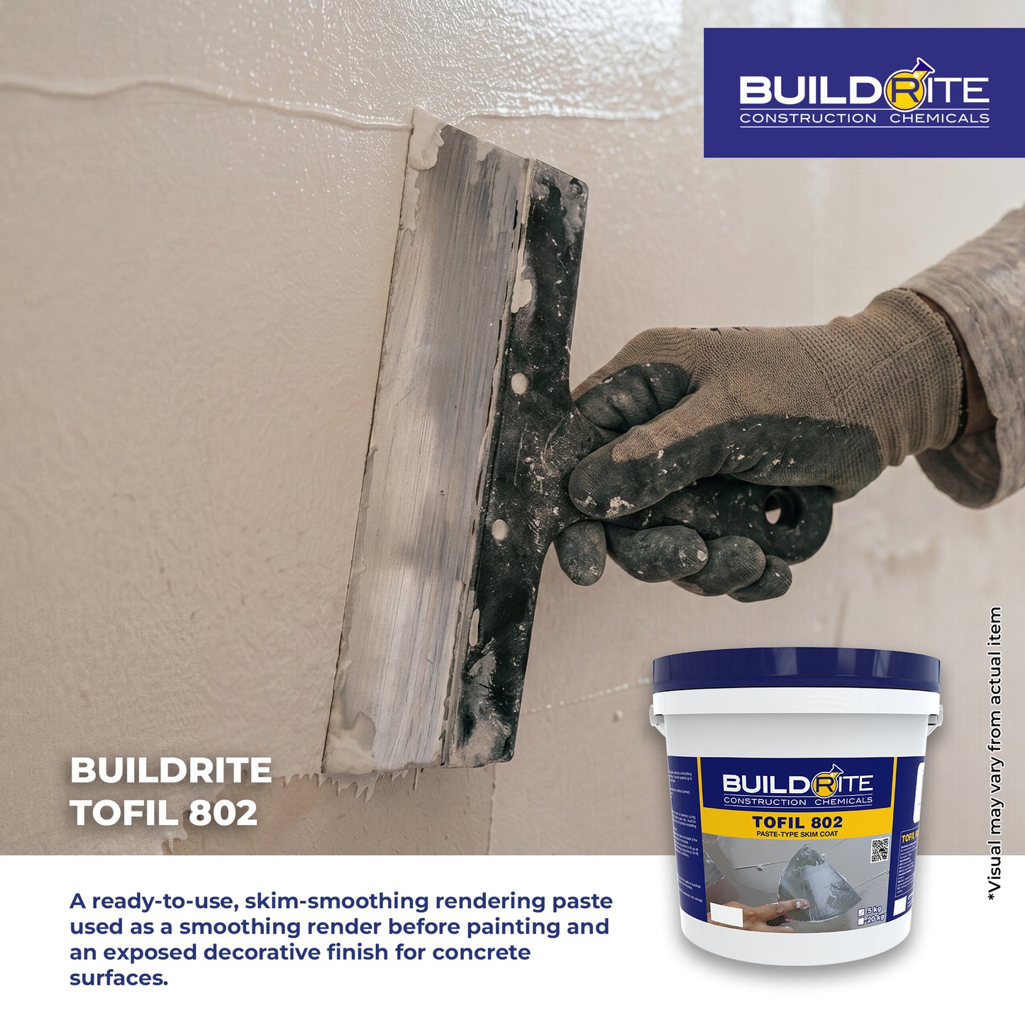 BUILDRITE TOFIL 802 - Paste-Type Skim Coat
