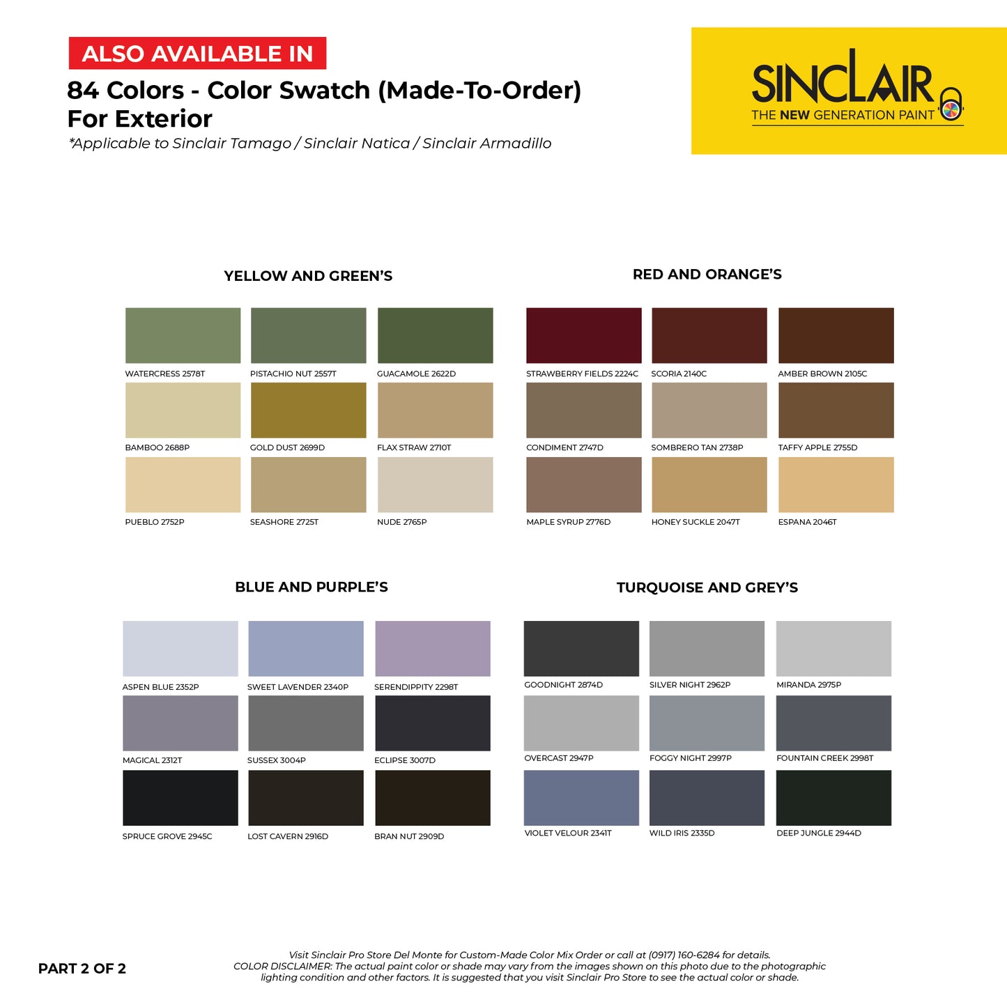 SINCLAIR NATICA WATERPROOFING PAINT Atlantis Sky 2963T