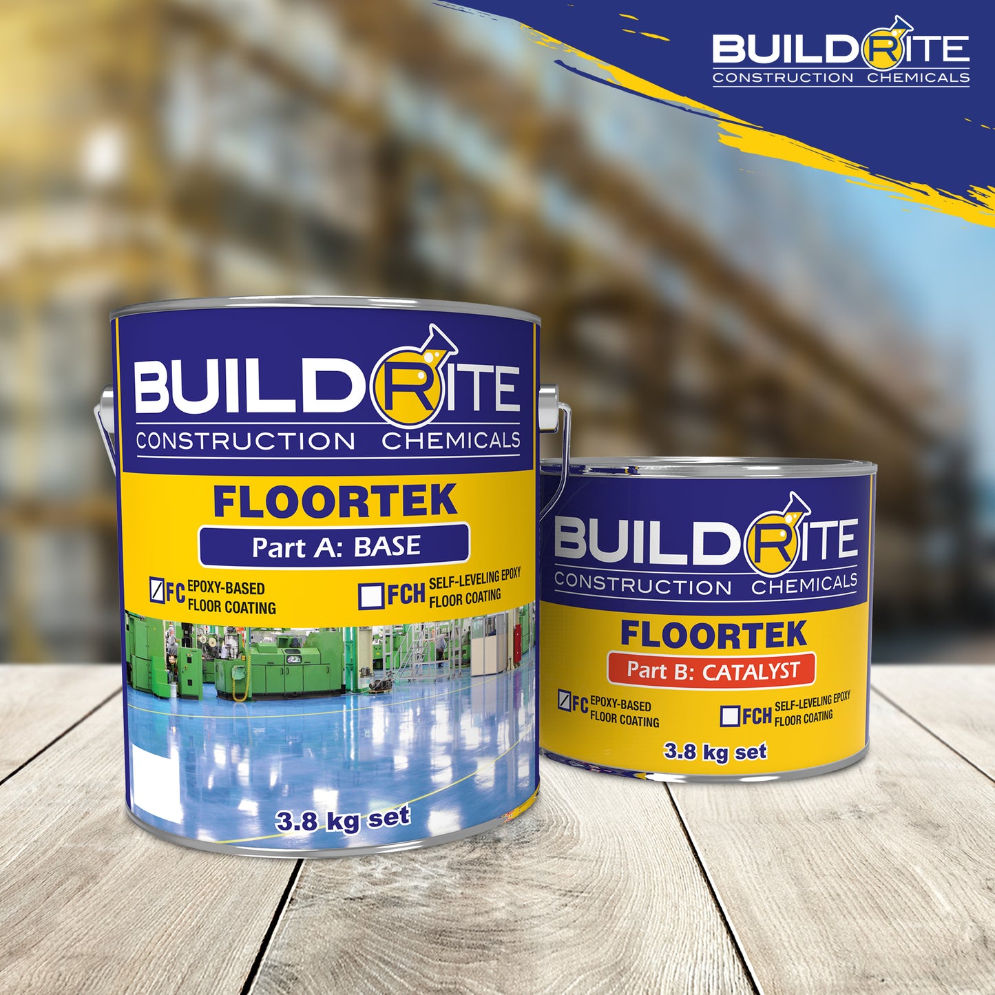 BUILDRITE FLOORTEK FC (Light Gray) 3.8 Kg set