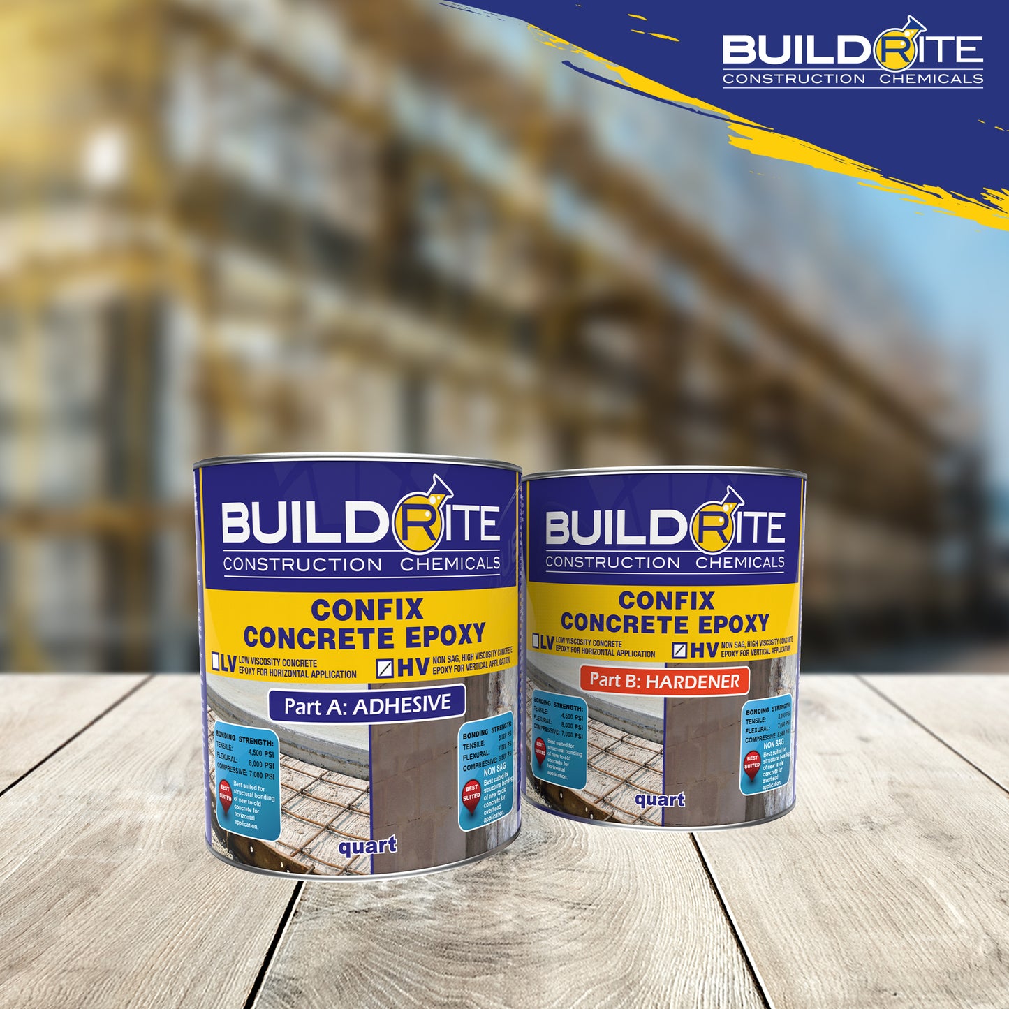 BUILDRITE CONFIX CONCRETE EPOXY HV (Quart set)