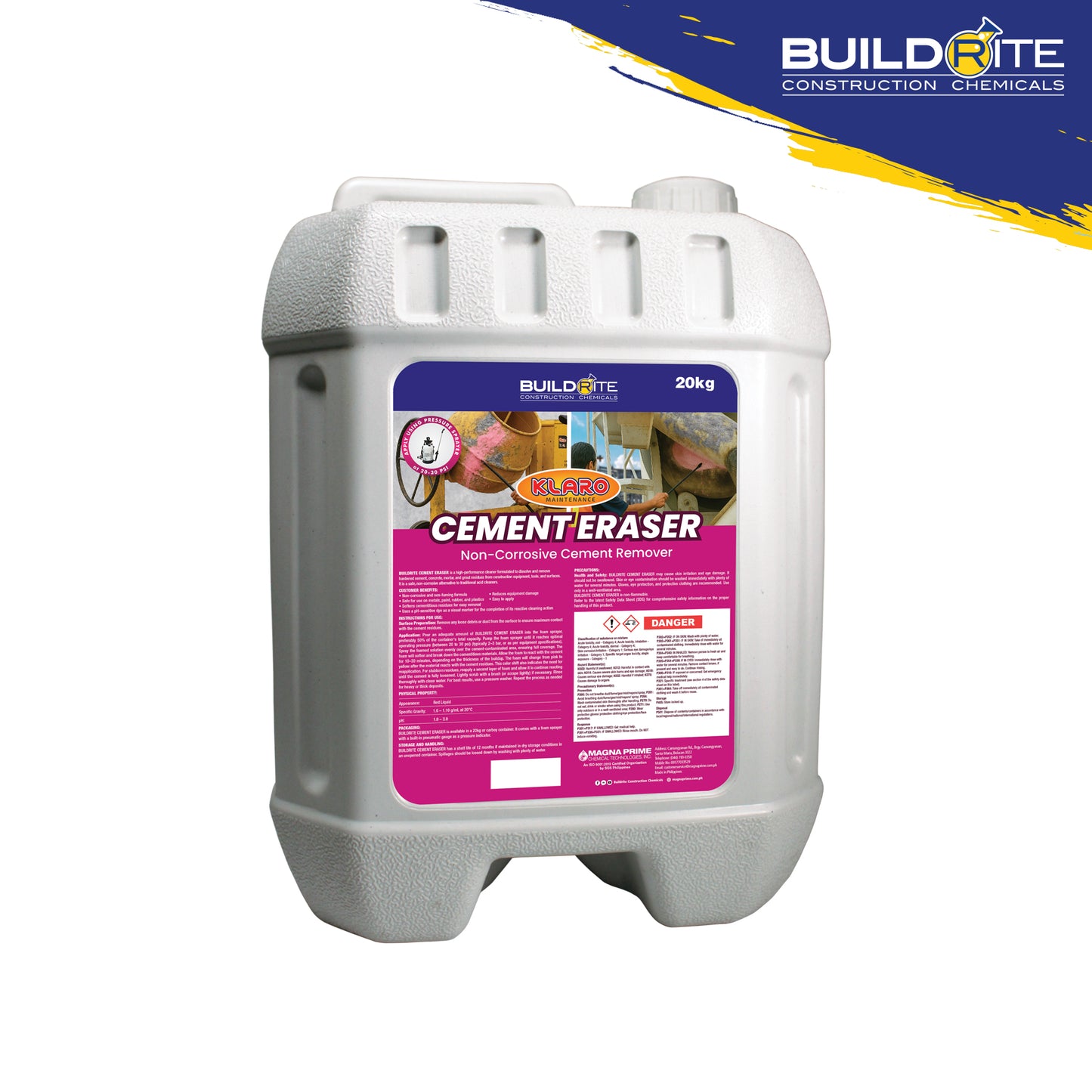BUILDRITE CEMENT ERASER - Non-Corrosive Cement Remover
