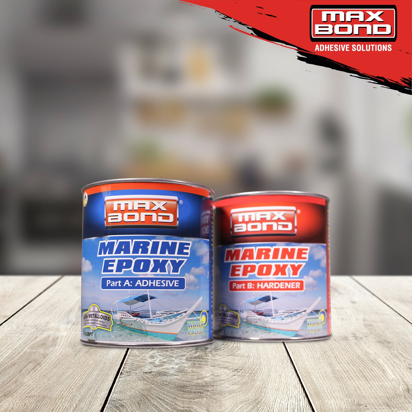 MAX BOND MARINE EPOXY (Quart Set)