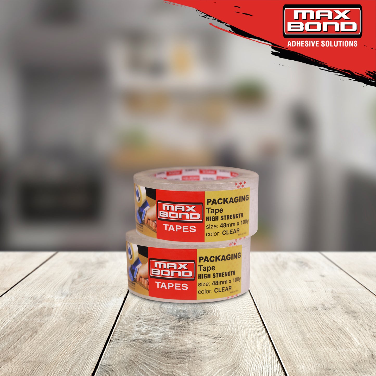 MAX BOND PACKING TAPE (Clear 48mm x 100yards)