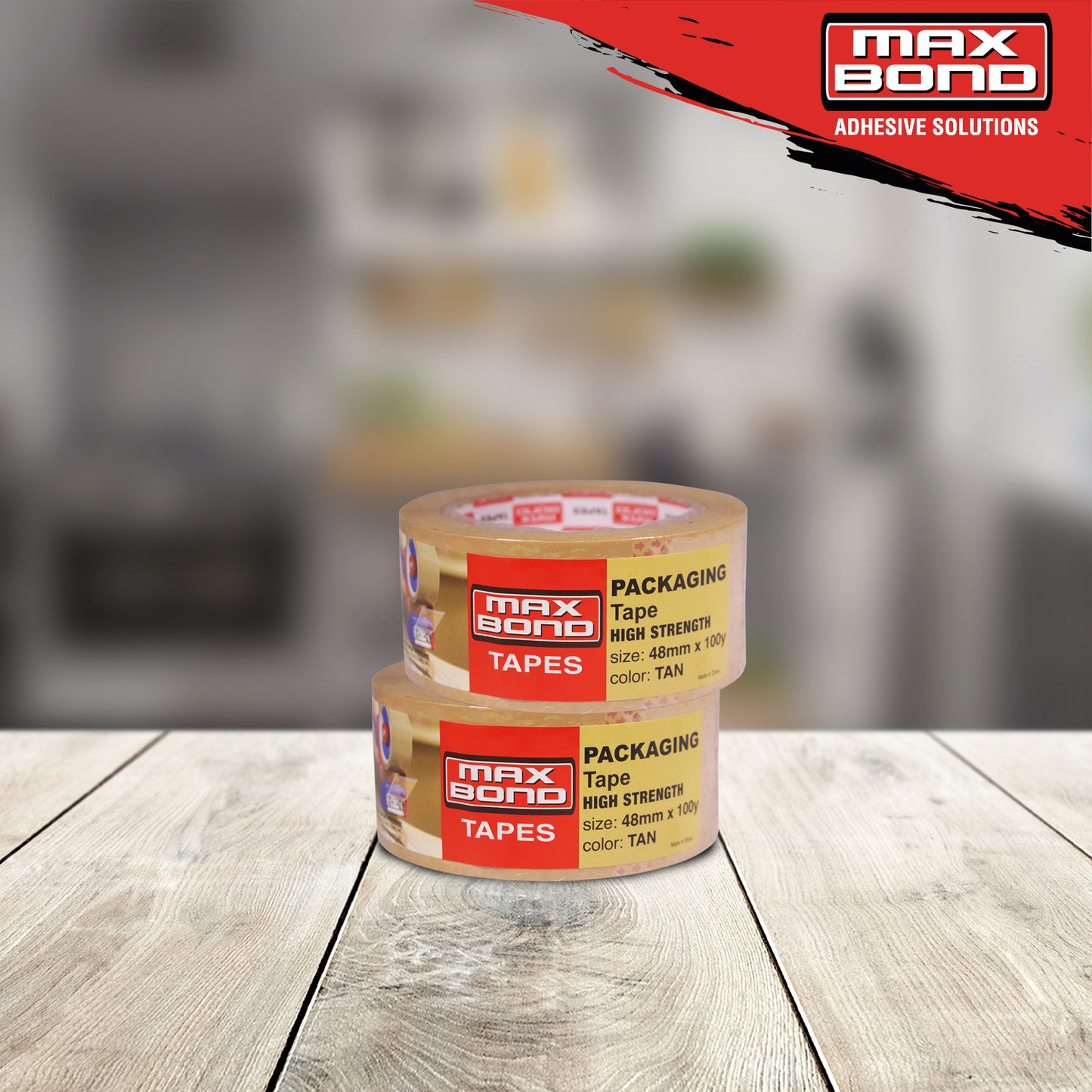 MAX BOND PACKING TAPE (OPP Tan 48mm x 100yards)
