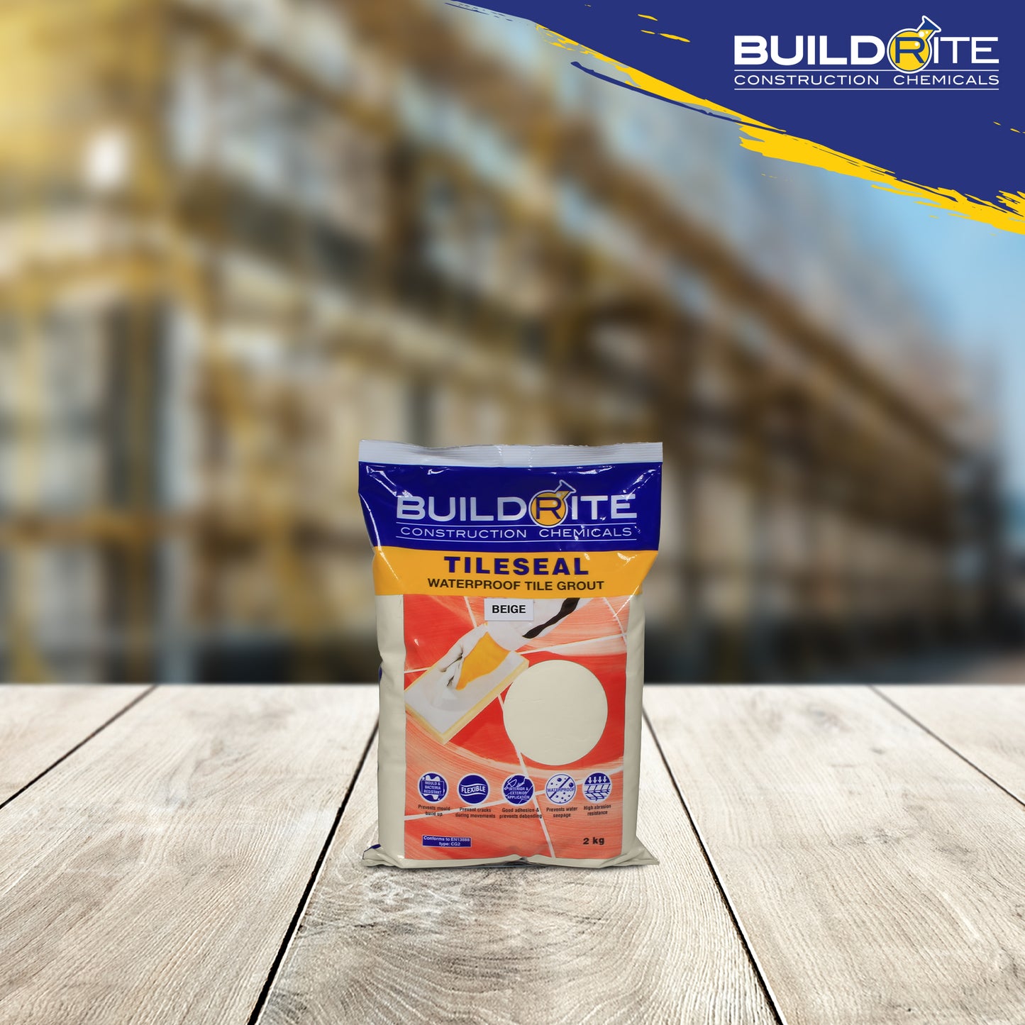 BUILDRITE TILE SEAL WATERPROOF TILE GROUT - 2kg/bag
