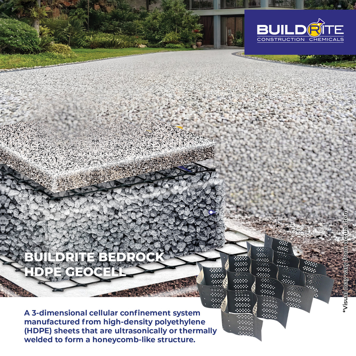 BUILDRITE BEDROCK HDPE GEOCELL - HDPE Geocell