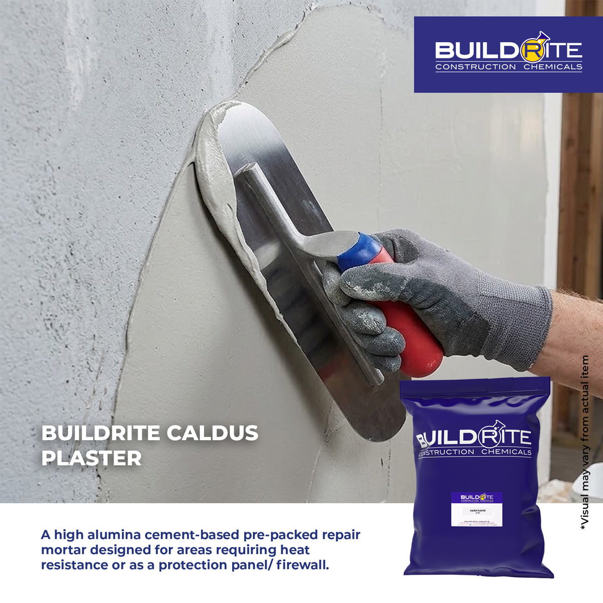 BUILDRITE CALDUS PLASTER - High Heat Resistant Plaster for Vertical Application