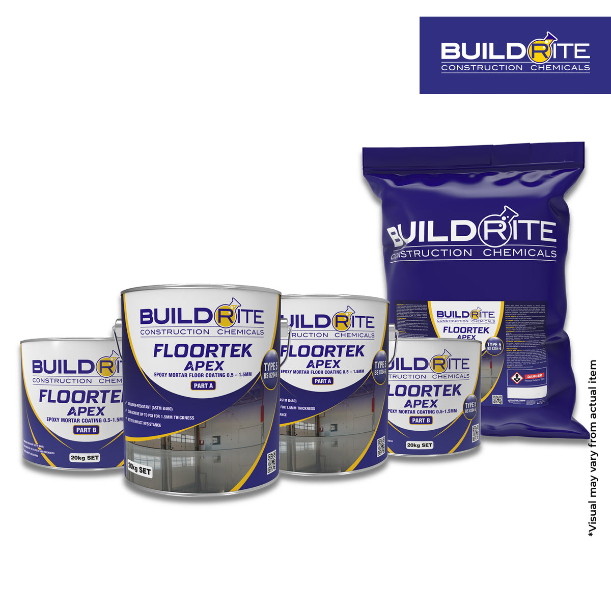 BUILDRITE FLOORTEK APEX - Epoxy Mortar Floor Coating 0.5 – 1.5 mm