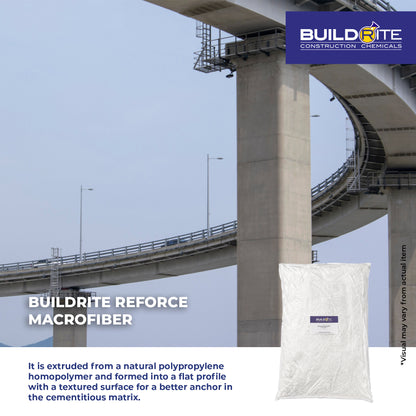 BUILDRITE REFORCE MACROFIBER - Polypropylene Macrofiber for Concrete