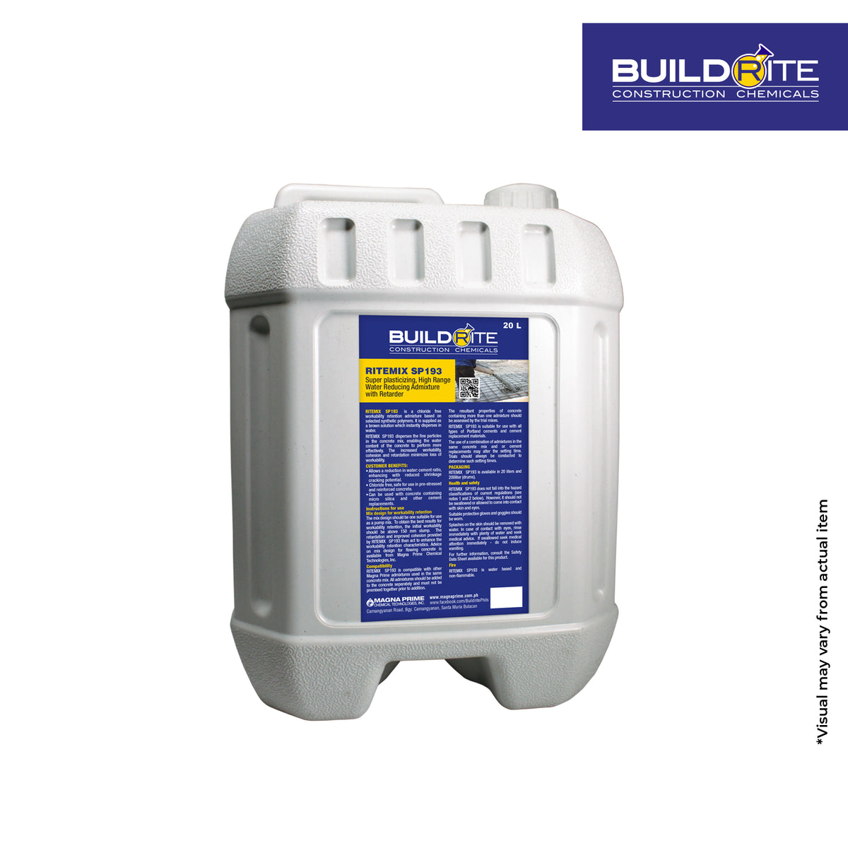 BUILDRITE RITEMIX SP 193 - Superplasticizing, High Range Water Reducing Admixture