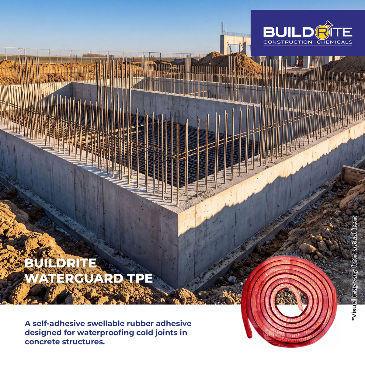 BUILDRITE WATERGUARD TPE - Thermoplastic Elastomeric Swellable Waterstop