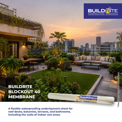 BUILDRITE BLOCKOUT 40 MEMBRANE - Waterproof Geo-Textile Membrane