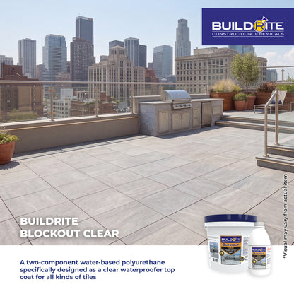 BUILDRITE BLOCKOUT CLEAR - Water-Based Polyurethane Tile Waterproofer Clear