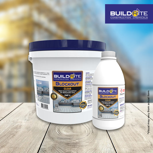 BUILDRITE BLOCKOUT CLEAR - Water-Based Polyurethane Tile Waterproofer Clear