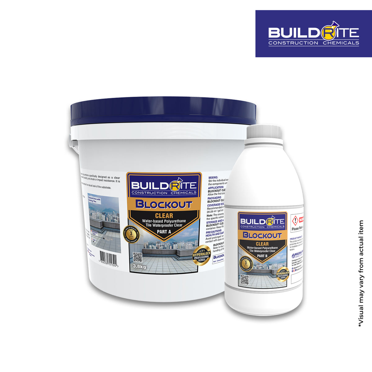 Mandini Build Rite BUILDRITE BLOCKOUT CLEAR - Water-Based Polyurethane Tile Waterproofer ...