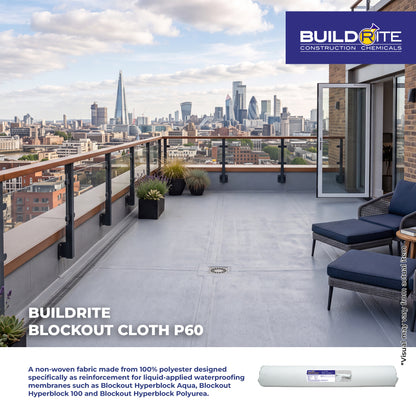 BLOCKOUT CLOTH 60 - Polyester Fleece for Horizontal Application 60 GSM