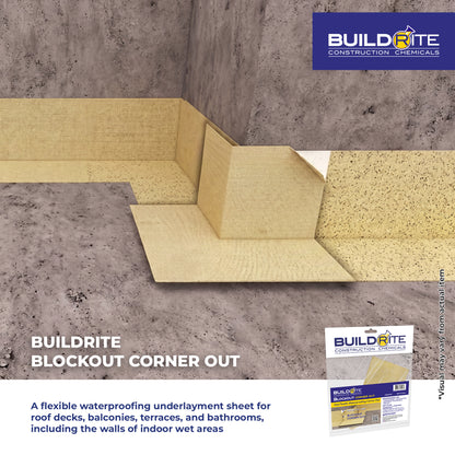 BUILDRITE BLOCKOUT CORNER OUT - Geo-Textile Waterproofing Corner Out