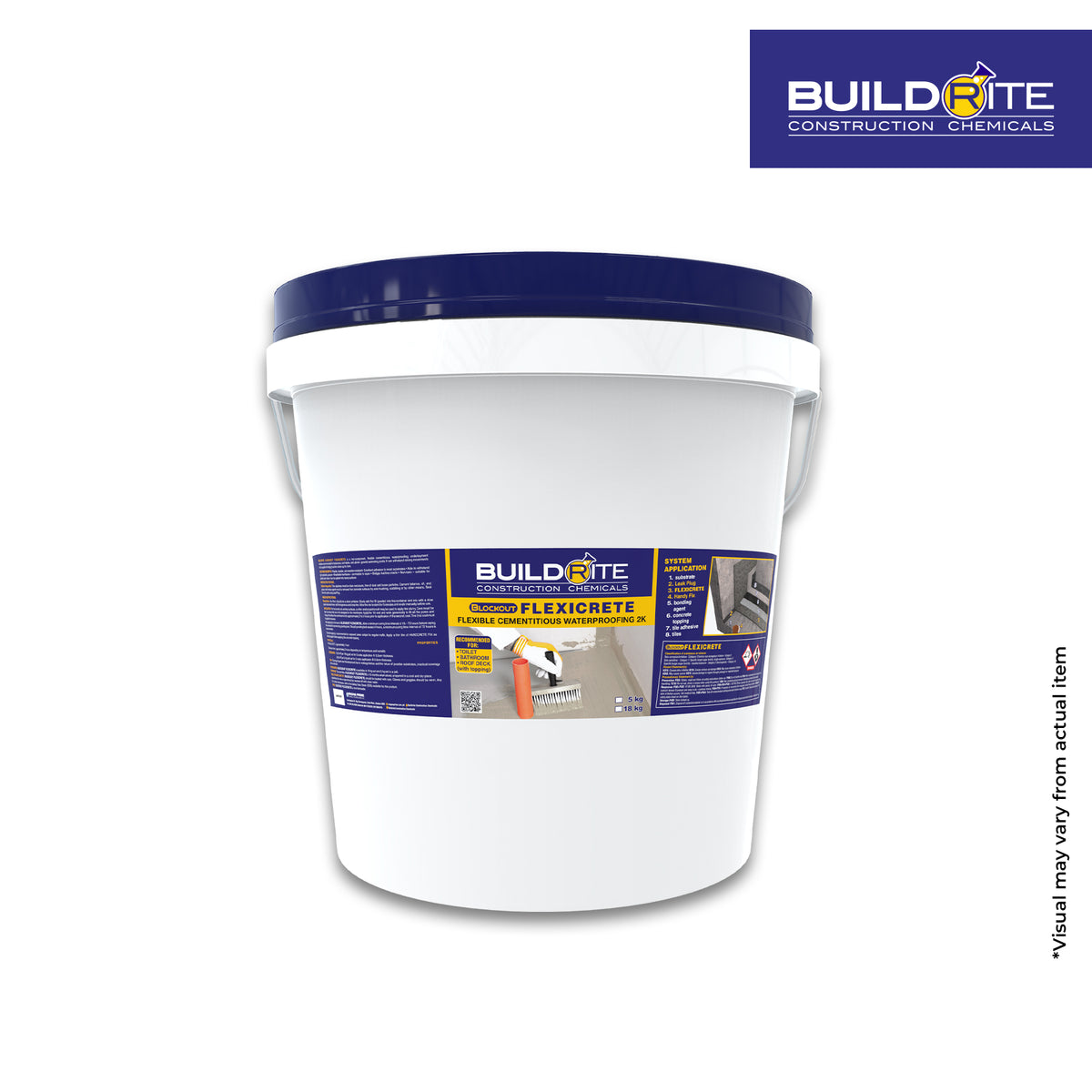 BUILDRITE BLOCKOUT FLEXICRETE - Flexible Waterproofer for Toilet and Bath
