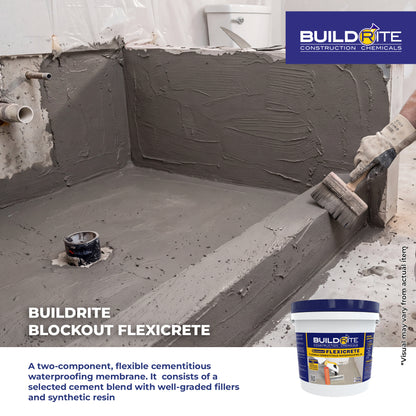 BUILDRITE BLOCKOUT FLEXICRETE - Flexible Waterproofer for Toilet and Bath