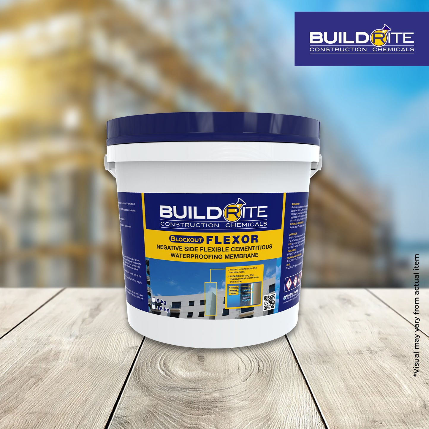 BUILDRITE BLOCKOUT FLEXOR - Negative Side Flexible Cementitious Waterproofing 2K