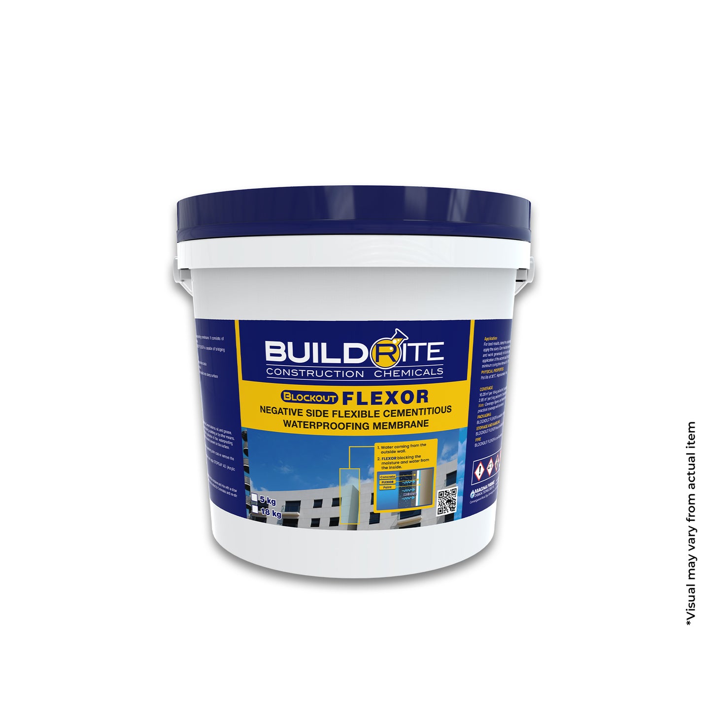 BUILDRITE BLOCKOUT FLEXOR - Negative Side Flexible Cementitious Waterproofing 2K