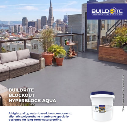 BUILDRITE BLOCKOUT HYPERBLOCK AQUA - 2K Aliphatic Water-Based Polyurethane Waterproofing
