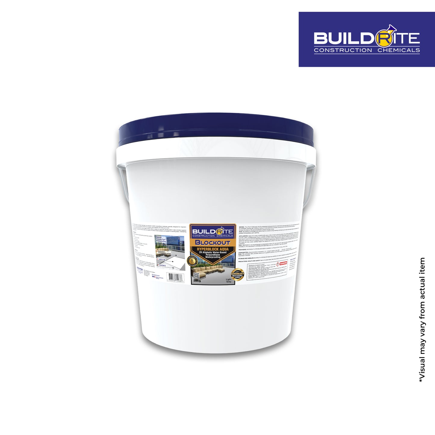 BUILDRITE BLOCKOUT HYPERBLOCK AQUA - 2K Aliphatic Water-Based Polyurethane Waterproofing