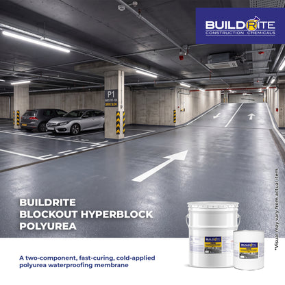 BLOCKOUT HYPERBLOCK POLYUREA - 2K Fast Curing, Cold Applied Polyurea Waterproofing