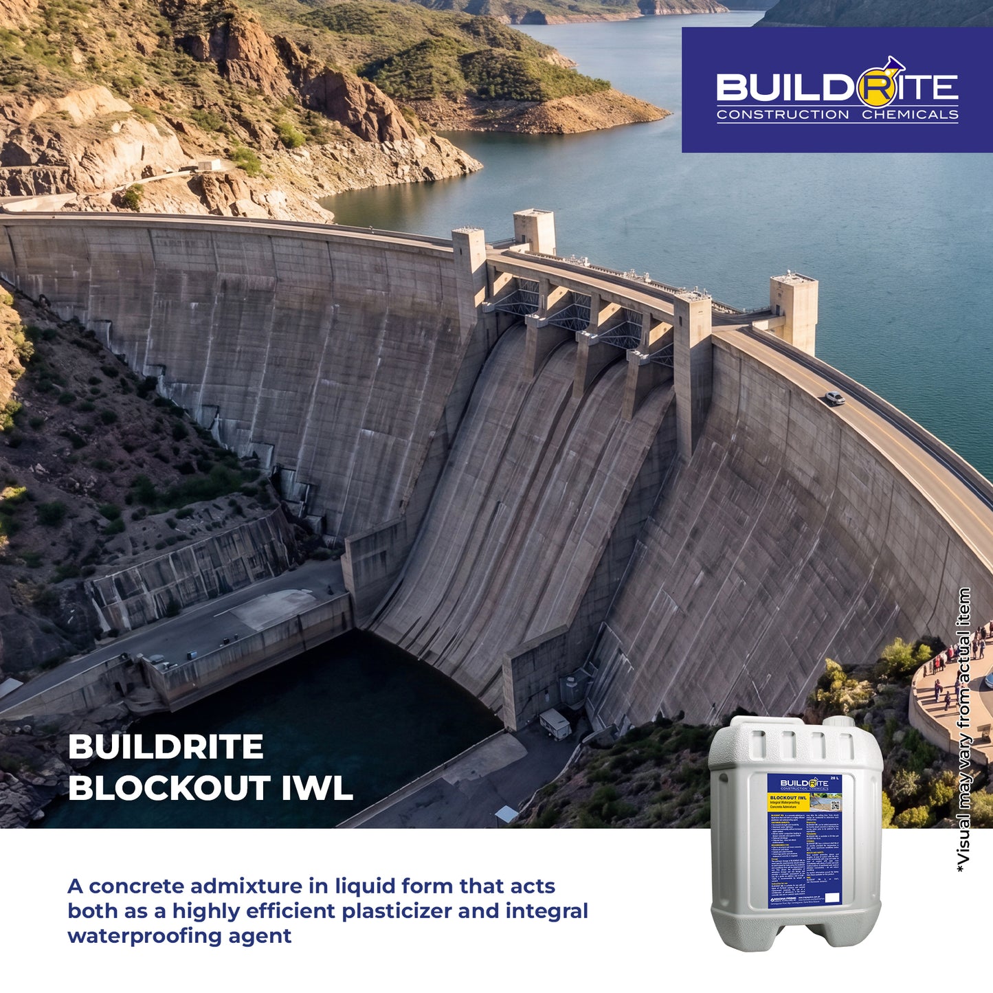 BUILDRITE BLOCKOUT IWL - Integral Waterproofing Concrete Admixture
