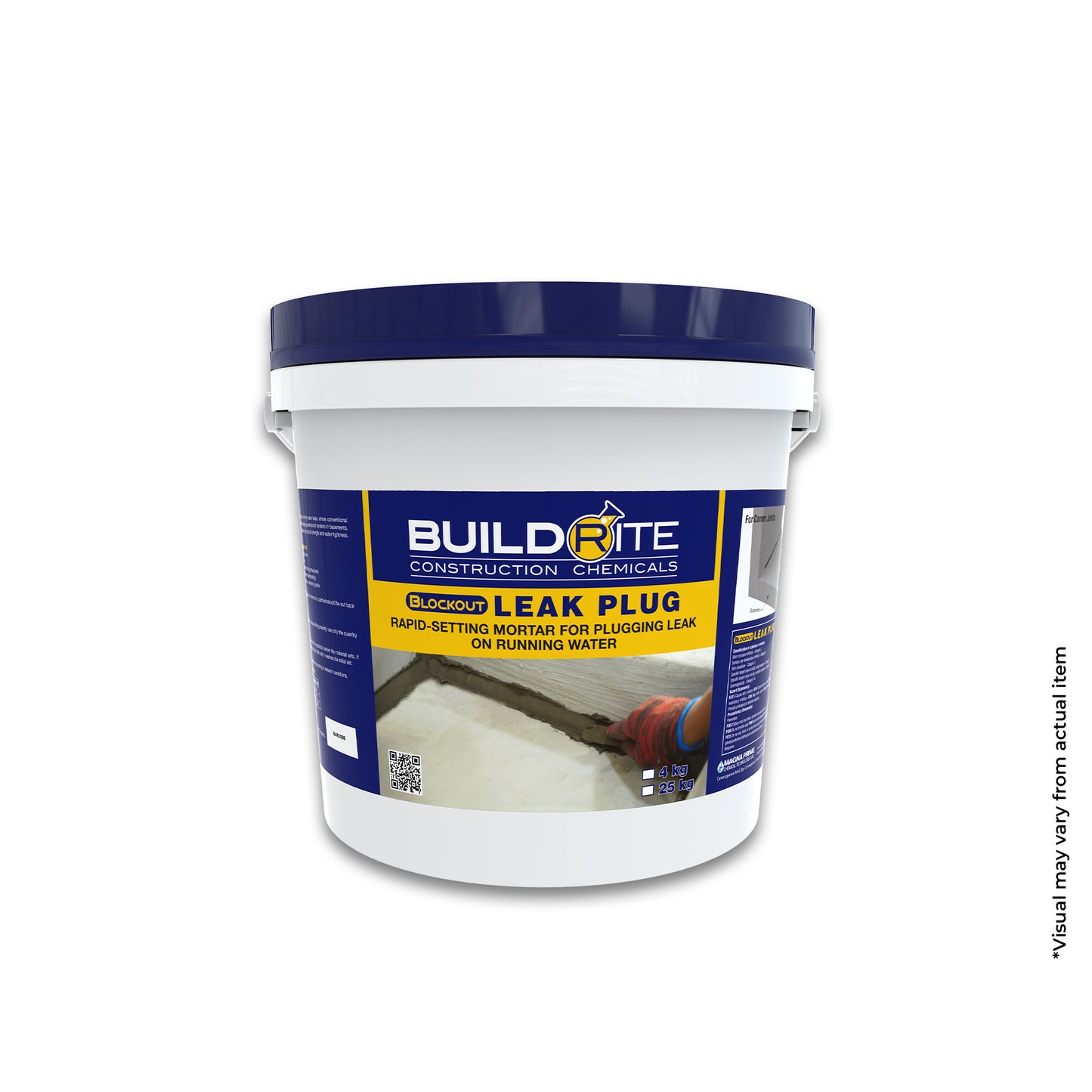BLOCKOUT LEAK PLUG 4KG - Rapid-Setting Mortar for Plugging Leaks on Concrete