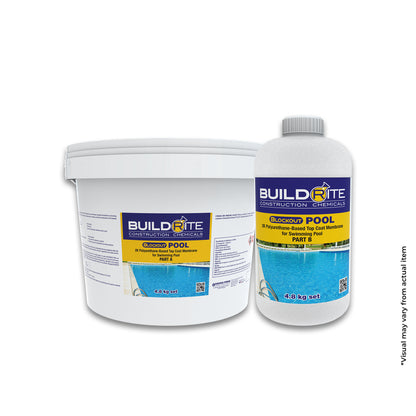 BUILDRITE BLOCKOUT POOL AQUA  BLUE - 2K Polyurethane-Based Top Coat Membrane for Swimming Pool