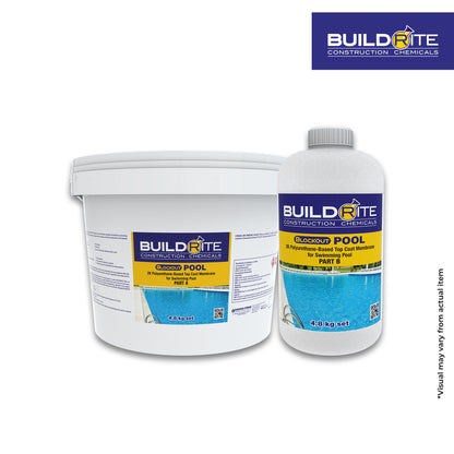 BUILDRITE BLOCKOUT POOL AQUA  BLUE - 2K Polyurethane-Based Top Coat Membrane for Swimming Pool