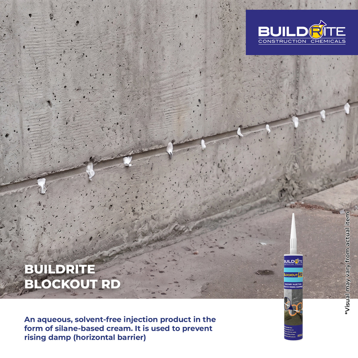 BUILDRITE BLOCKOUT RD - Masonry Injection to Block Rising Dampness