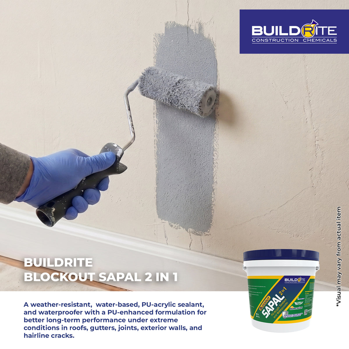 BLOCKOUT SAPAL 2 IN 1 - PU-Acrylic Sealant and Waterproofer