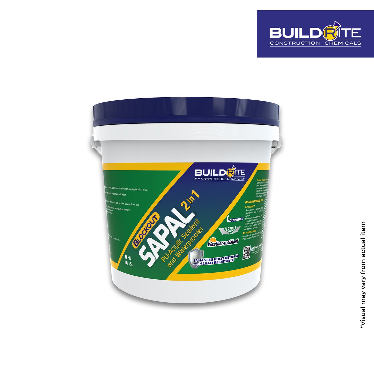 BUILDRITE BLOCKOUT SAPAL 2 IN 1 WITH PU WHITE - PU-Acrylic Sealant and Waterproofer