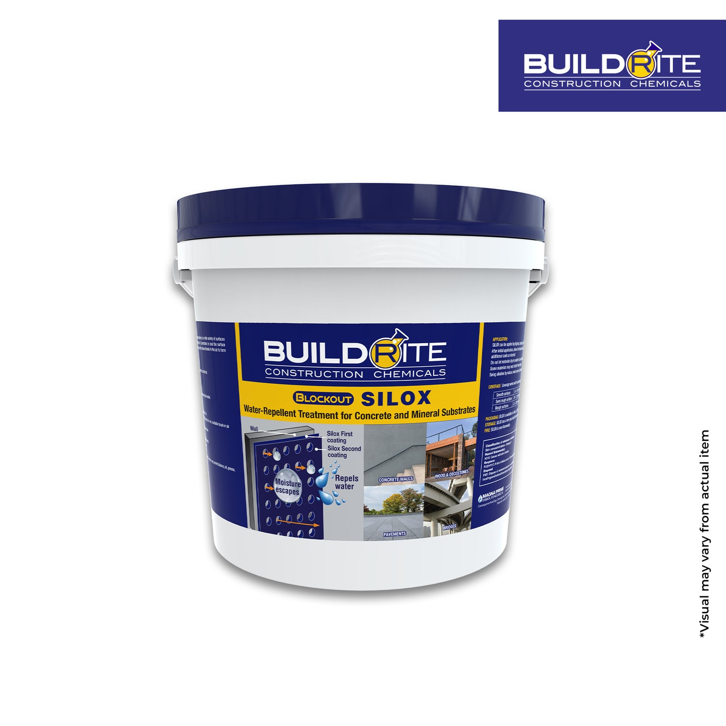 BUILDRITE BLOCKOUT SILOX - Hydrophobic, Easy-to-Clean, Matte Finish Sealer
