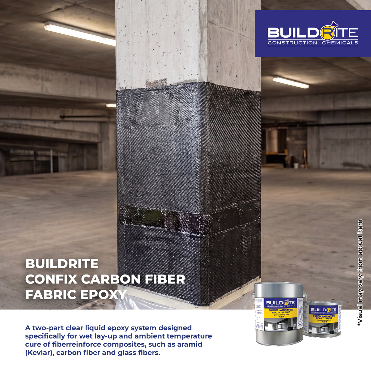 BUILDRITE CONFIX CARBON FIBER FABRIC EPOXY - Epoxy Laminating Resin
