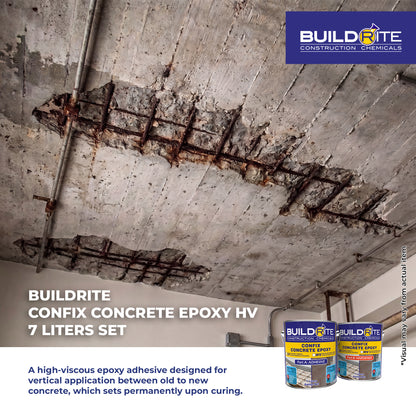 BUILDRITE CONFIX CONCRETE EPOXY HV 7L SET - Non-sag High Viscosity Epoxy Bonding Agent for Old to New Concrete