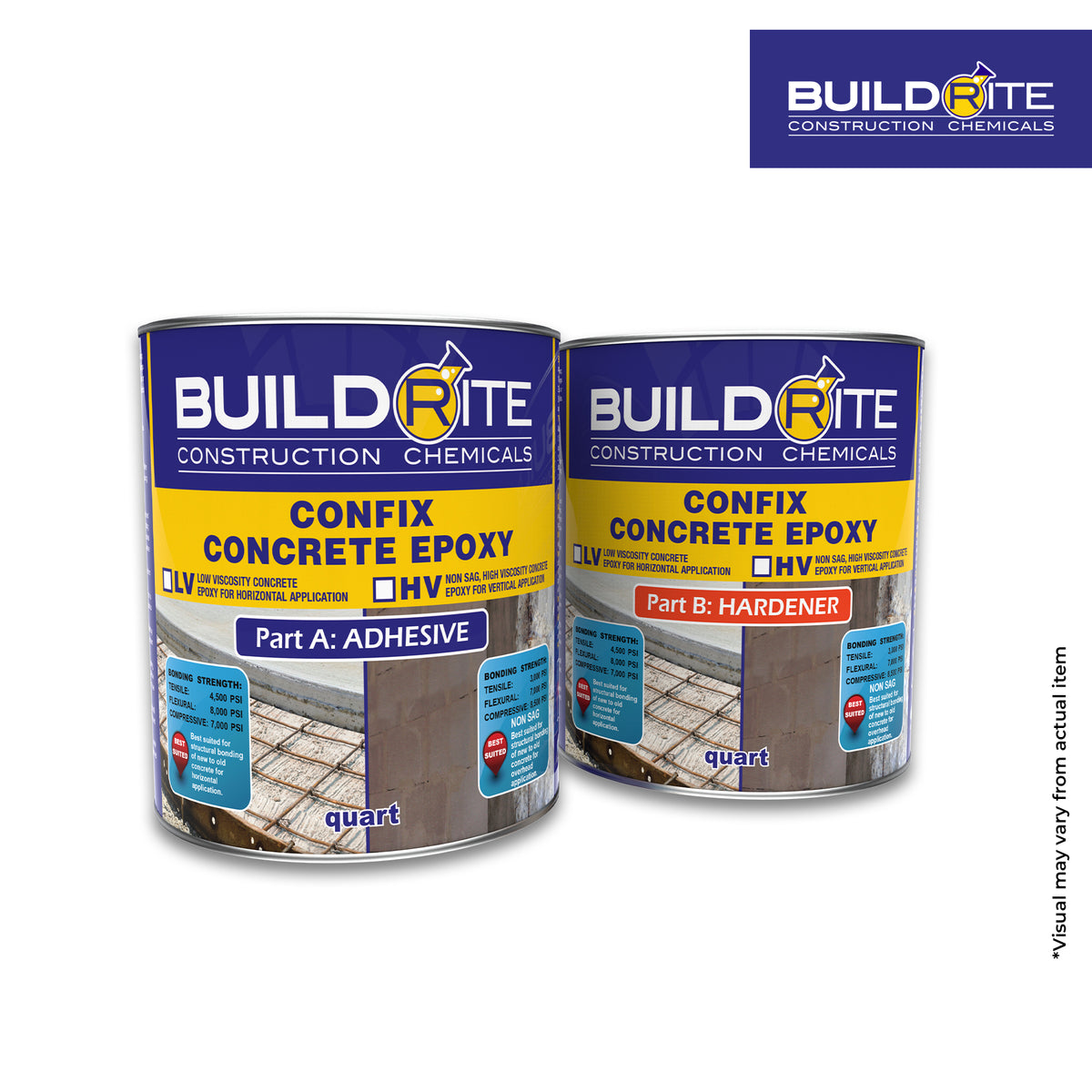 BUILDRITE CONFIX CONCRETE EPOXY HV - Non-sag High Viscosity Epoxy Bonding Agent for Old to New Concrete